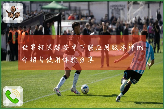 世界杯买球安卓下载应用版本详细介绍与使用体验分享